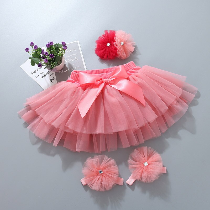 Tutu Skirt & Headband Flower Set