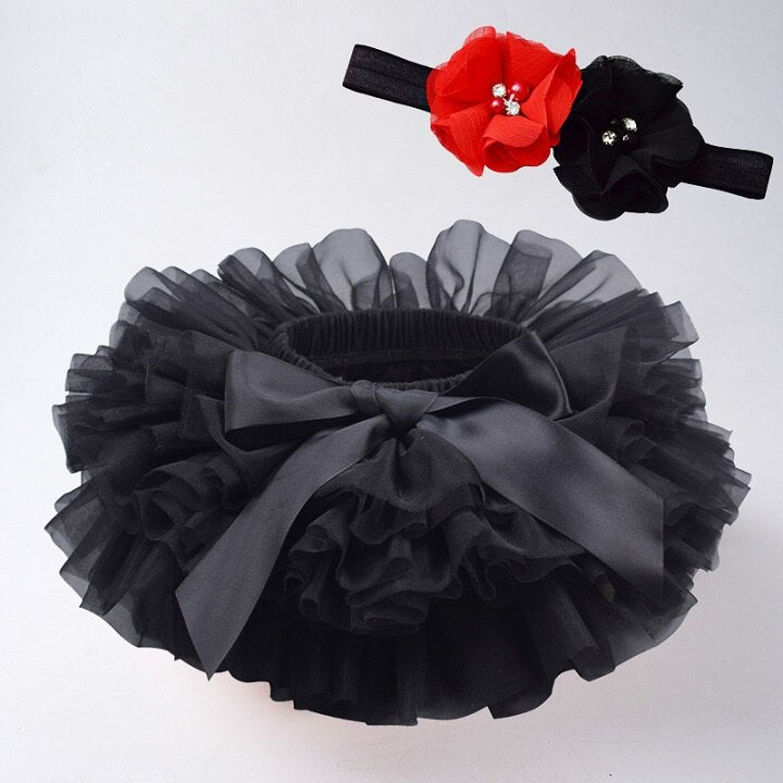 Tutu Skirt & Headband Flower Set