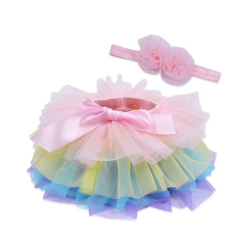 Tutu Skirt & Headband Flower Set